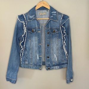 Bagatelle Ruffled Denim Jacket
